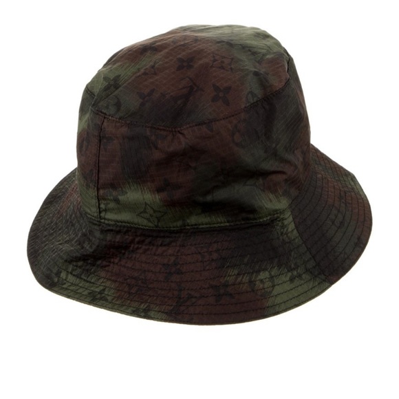 LV Louis Vuitton 2020 camouflage ikat sun hat green monogram tied - Picture 3 of 9